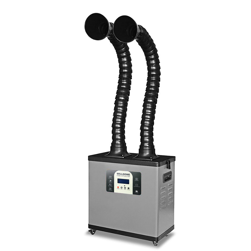 Fume Extractor Soldering Dual Arm - C200Y Draagbare High Power Dual Arms