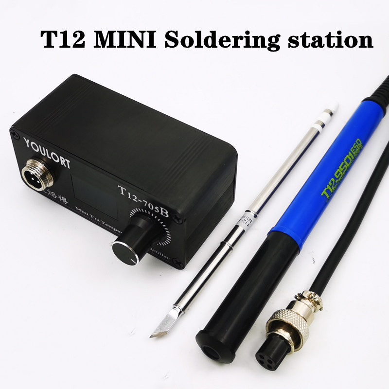 T12 Soldering Station Oled - MINI T12-705B Soldeerbout station OLED Soldeer