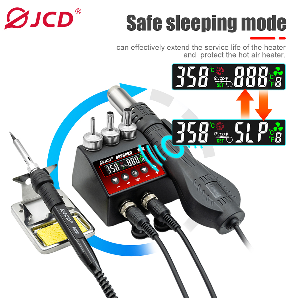 2 In 1 Soldering Rework Station 750W - JCD 8898Pro 2 in 1 Soldeerstation