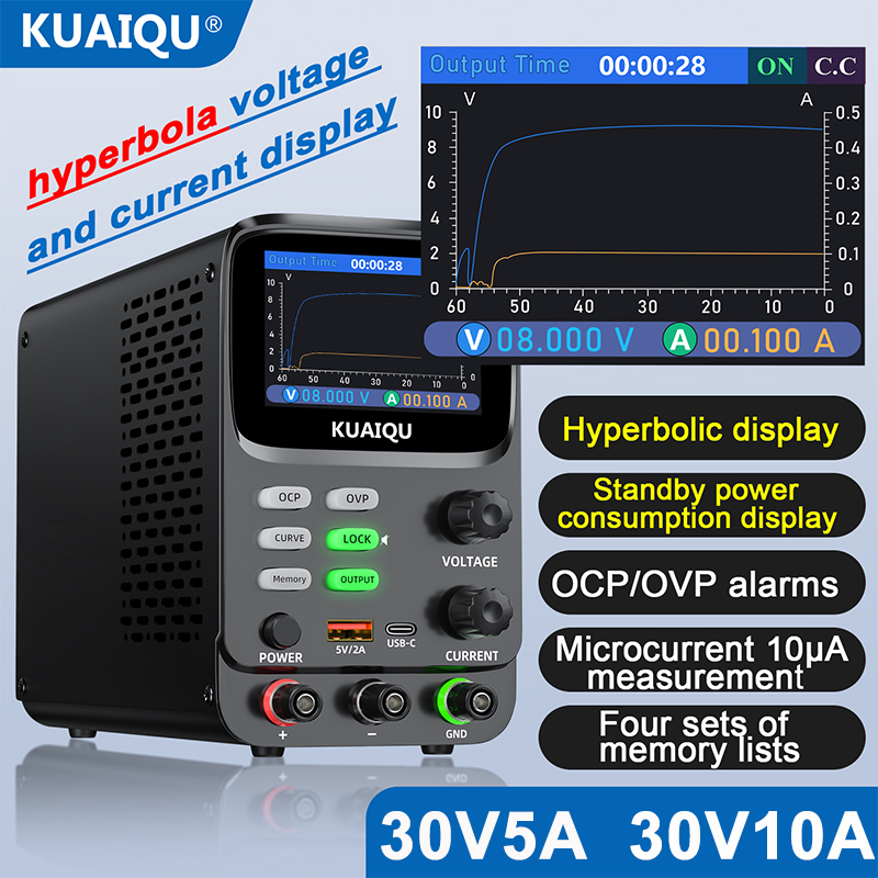 KUAIQU 5-Digit Ultra Precisie  - High Precision Dc Power Supply 30V 10A recensie en prijs