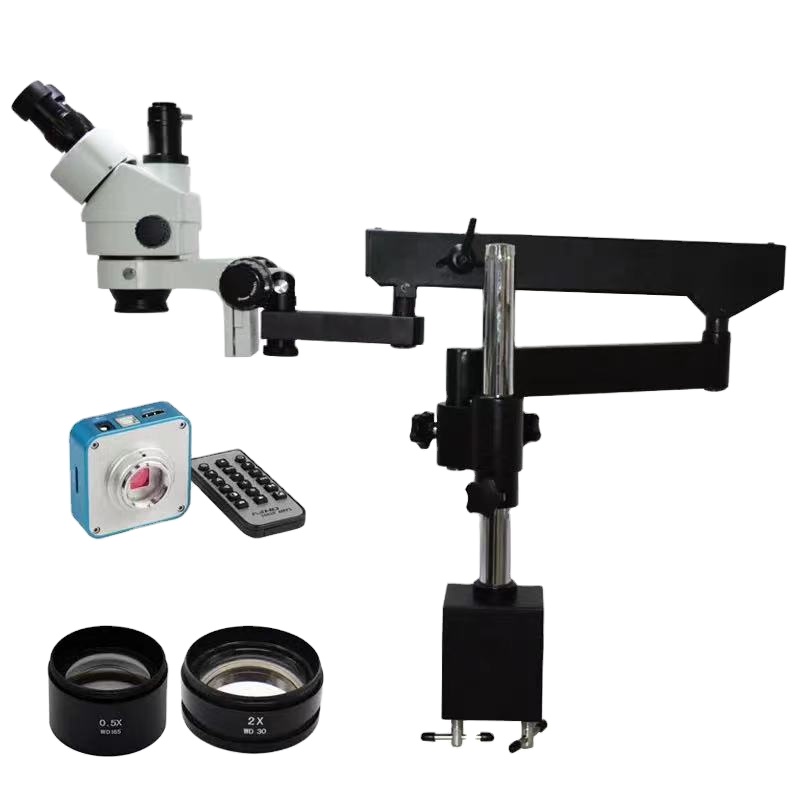 48MP 3.5X-90X flexibele bewege - Articulating Arm Boom Stand Microscope recensie en prijs