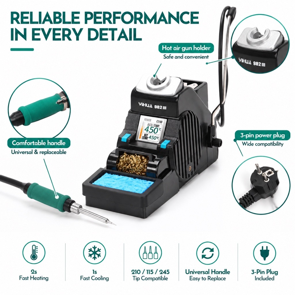 YIHUA 982-III C210 Soldeerbout - C210 Precision Soldering Station recensie en prijs
