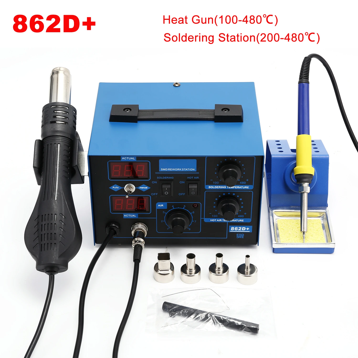 2 In 1 750W Soldeerstation LCD - 2 In 1 Soldering Rework Station 750W recensie en prijs